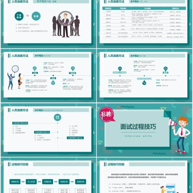 简约绿色企业HR招聘面试技巧培训课件PPT模板 简约绿色企业HR招聘面试技巧培训课件PPT模板