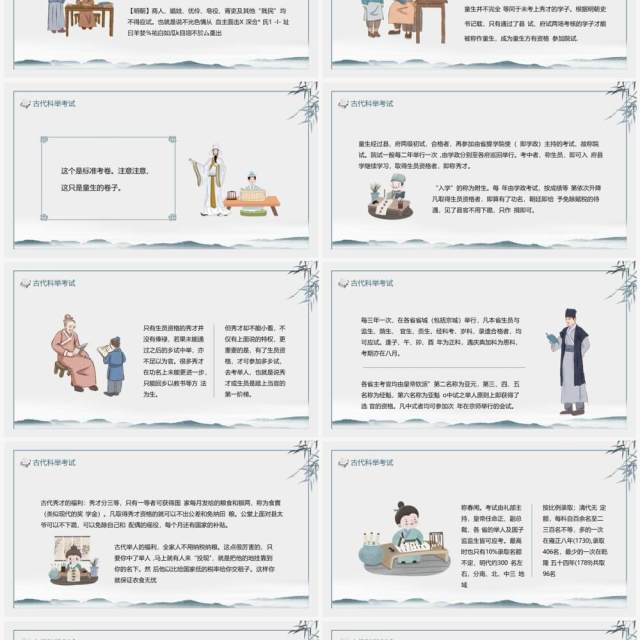 古代科举考试介绍动态PPT模板 古代科举考试介绍动态PPT模板
