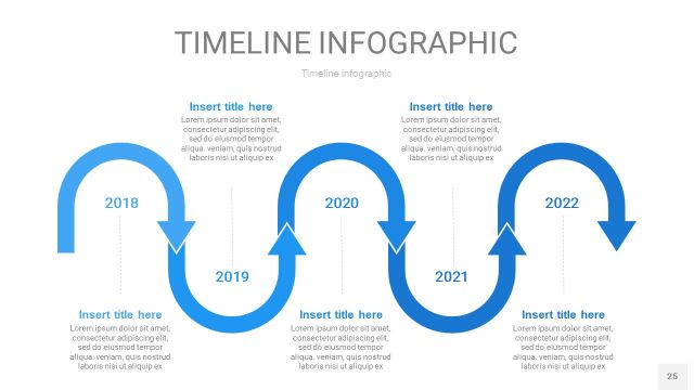 天蓝色时间轴PPT信息图25