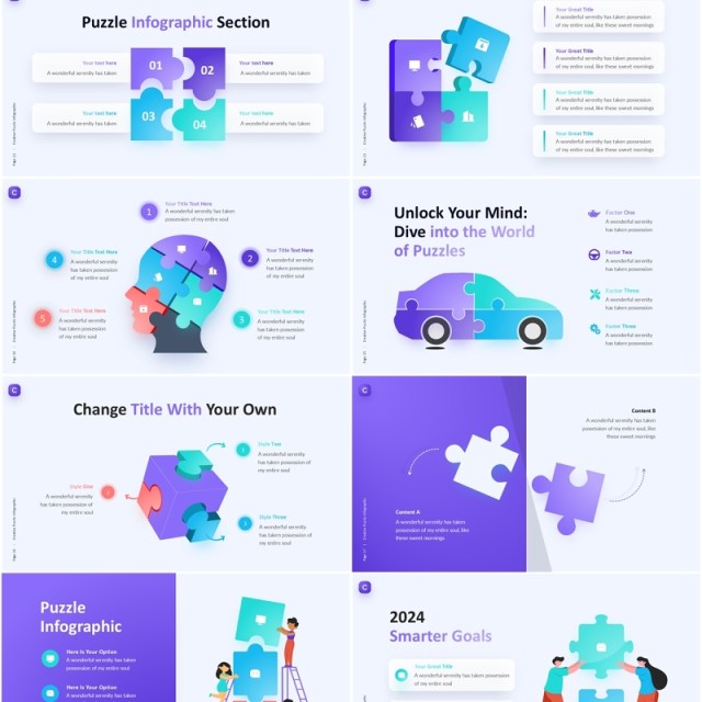 创意拼图信息图表PPT模板Creative Puzzle Infographic (Light) 创意拼图信息图表PPT模板Creative Puzzle Infographic (Light)