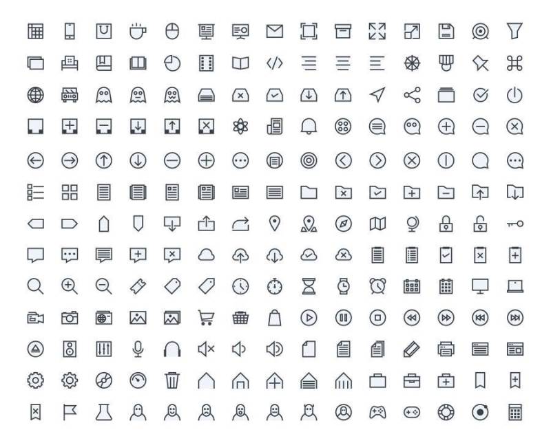 195 Common Icons