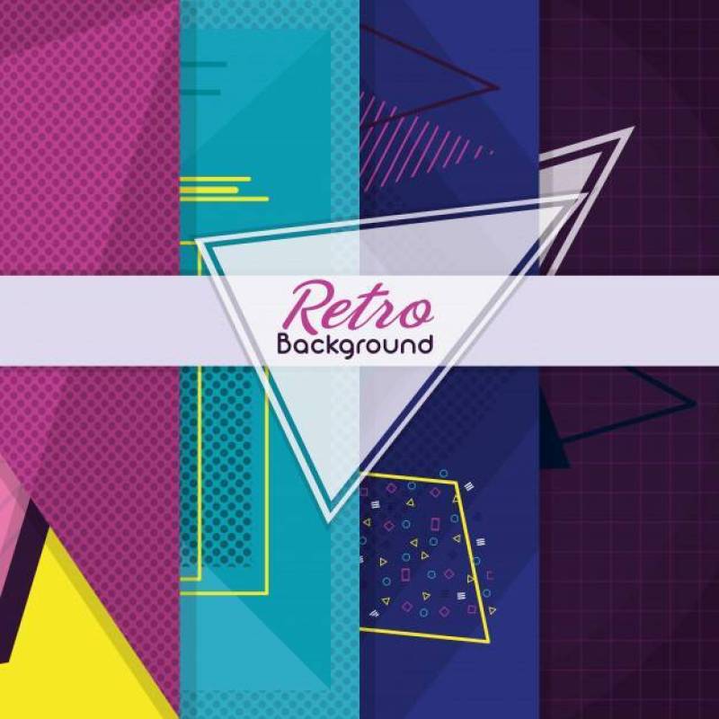 Retro memphis background