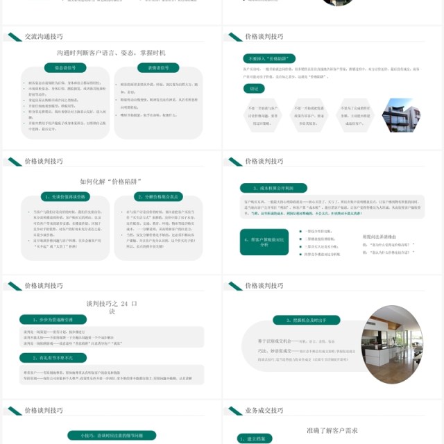 绿色简约风房地产销售培训PPT模板 绿色简约风房地产销售培训PPT模板