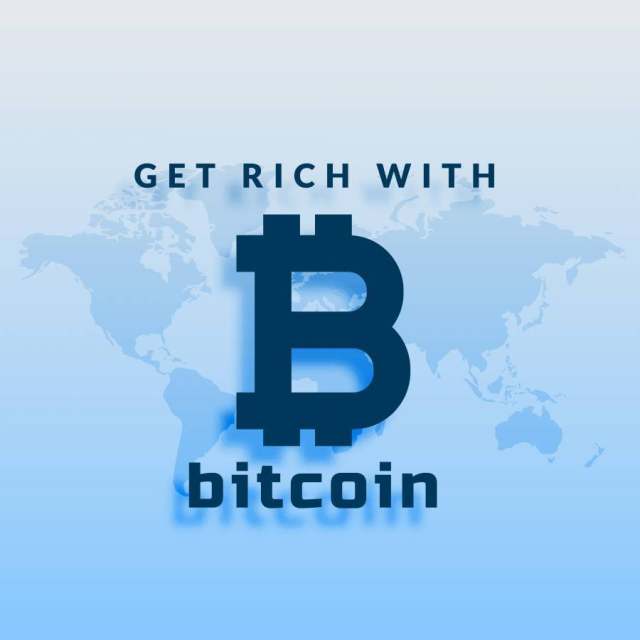 比特币cryptocurrency在蓝色背景上的符号 比特币cryptocurrency在蓝色背景上的符号