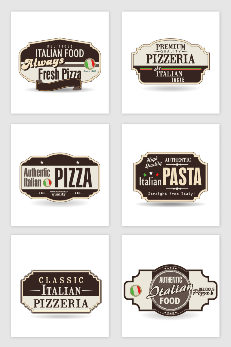 披萨标签设计元素