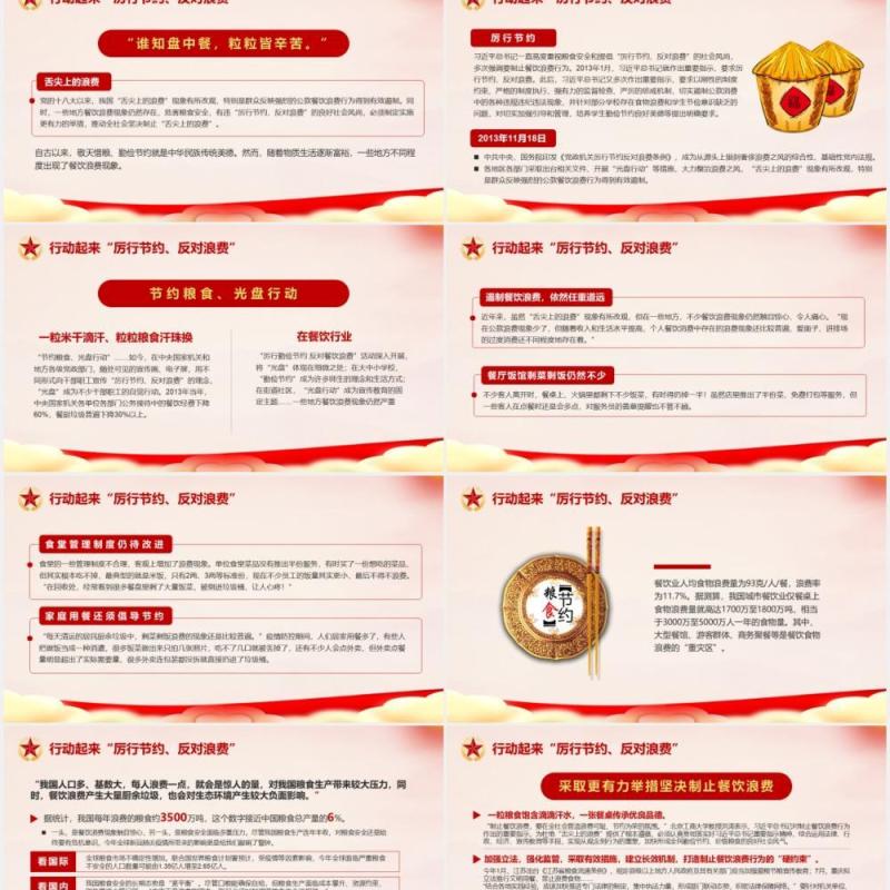 厉行节约反对浪费制止餐饮浪费行为作出重要指示课件PPT模版