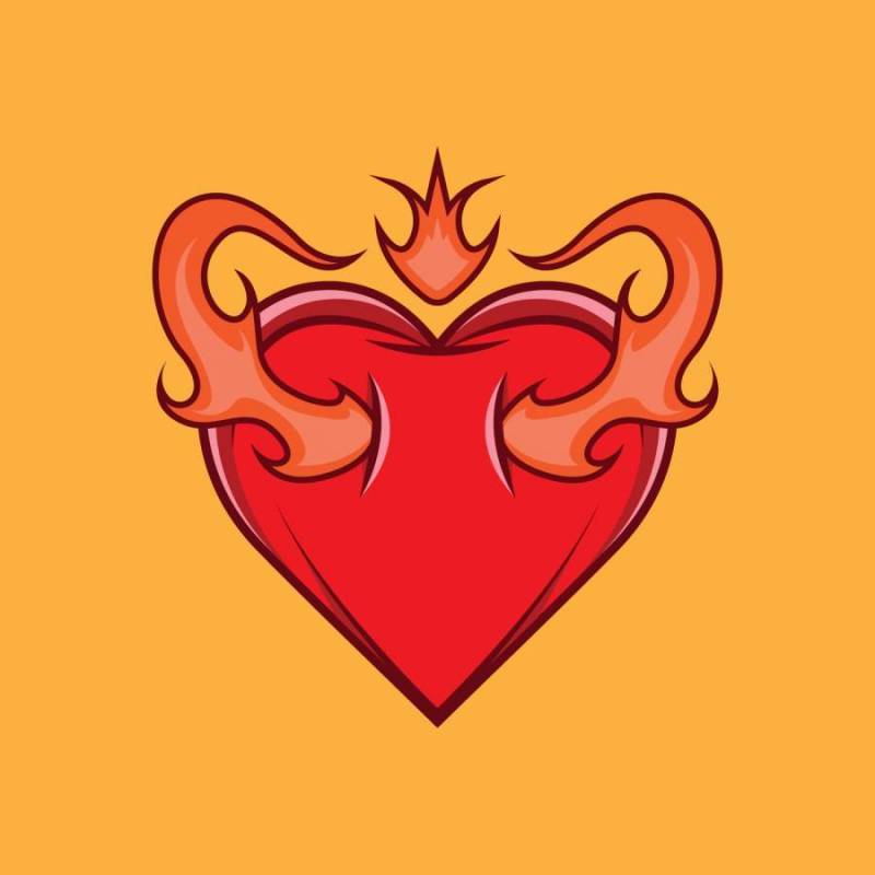 火焰状的心向量