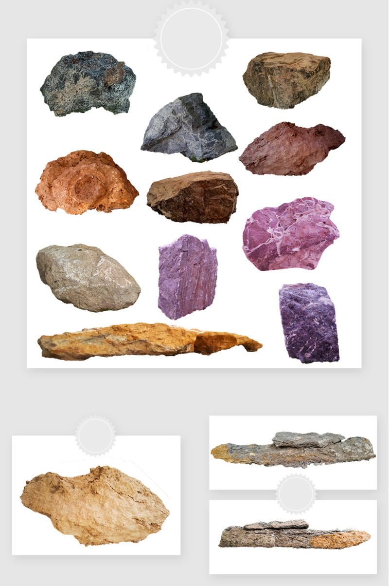 高清免抠岩石素材