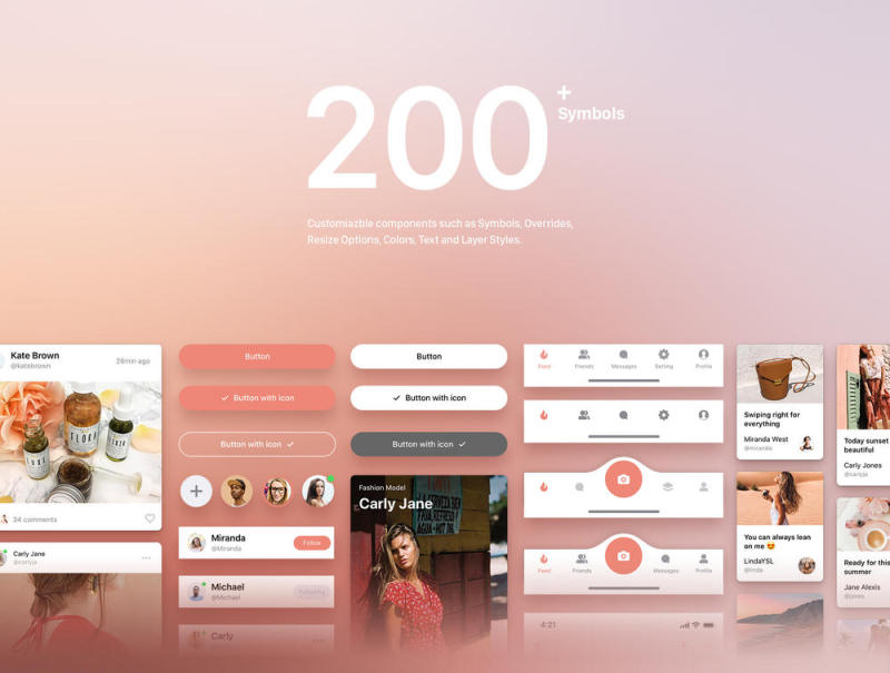 Venus Social Mobile UI Kit，Venus Social Mobile UI Kit