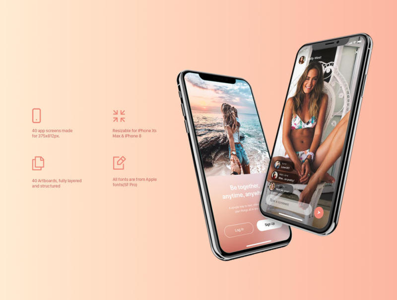 Venus Social Mobile UI Kit，Venus Social Mobile UI Kit