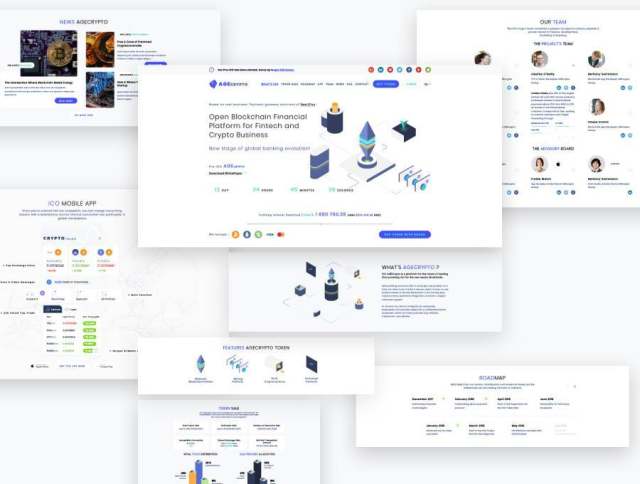 比特币加密货币和ICO登陆页面设计在Sketch。,AGECrypto ICO登陆页面 比特币加密货币和ICO登陆页面设计在Sketch。,AGECrypto ICO登陆页面