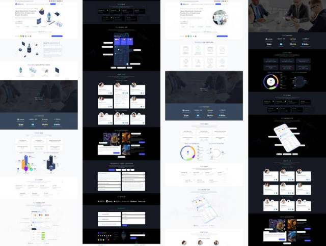 比特币加密货币和ICO登陆页面设计在Sketch。，AGECrypto ICO登陆页面