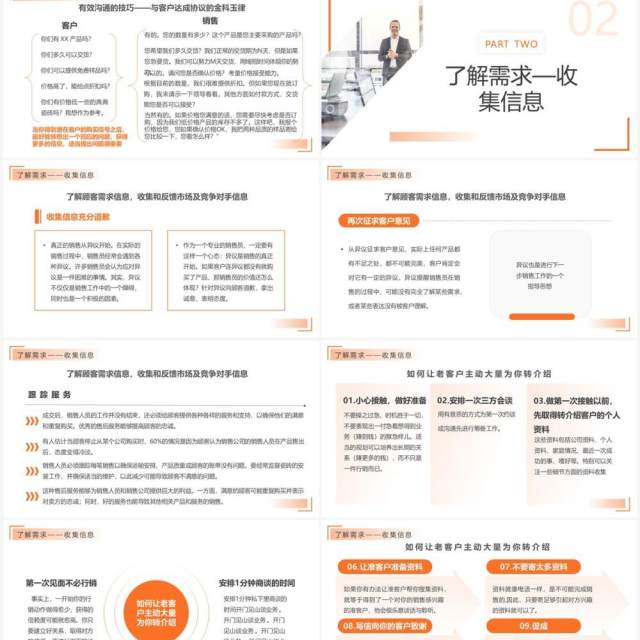 橙色简约风销售人员技能培训PPT模板 橙色简约风销售人员技能培训PPT模板