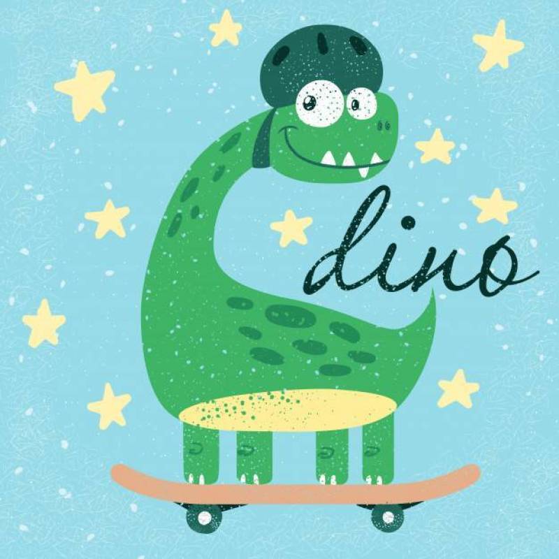 Funny cute dino, dinosaur.