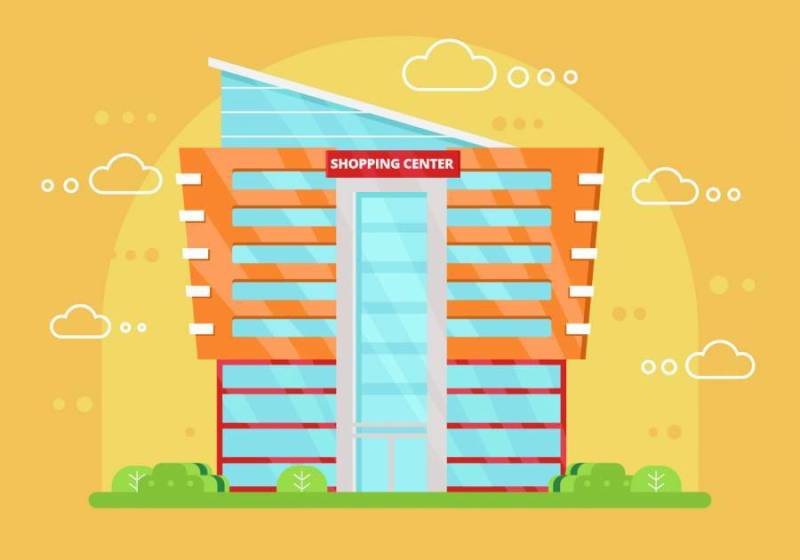  购物中心矢量图
