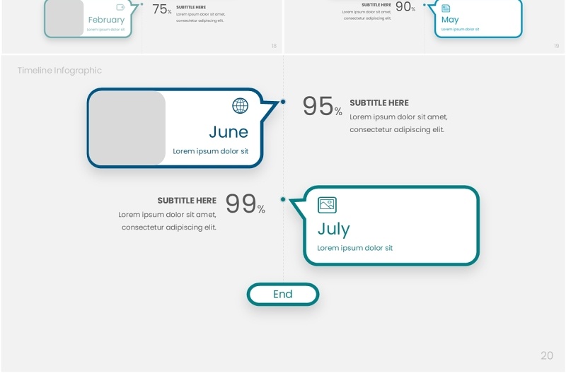 时间轴PPT图表模板Timeline Infographic - Infographic Presentation Template