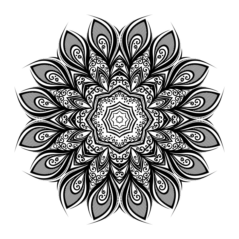 圆形和星形装饰图案09