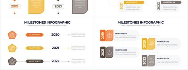 橙灰色时间轴时间线里程碑PPT信息图素材Milestones Powerpoint Infographics 橙灰色时间轴时间线里程碑PPT信息图素材Milestones Powerpoint Infographics