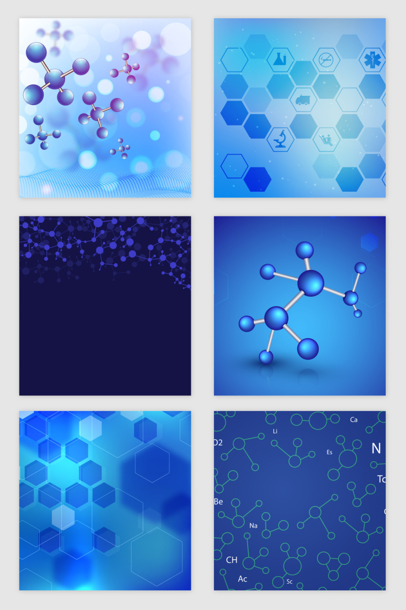 科技蓝色线条分子纹理矢量素材