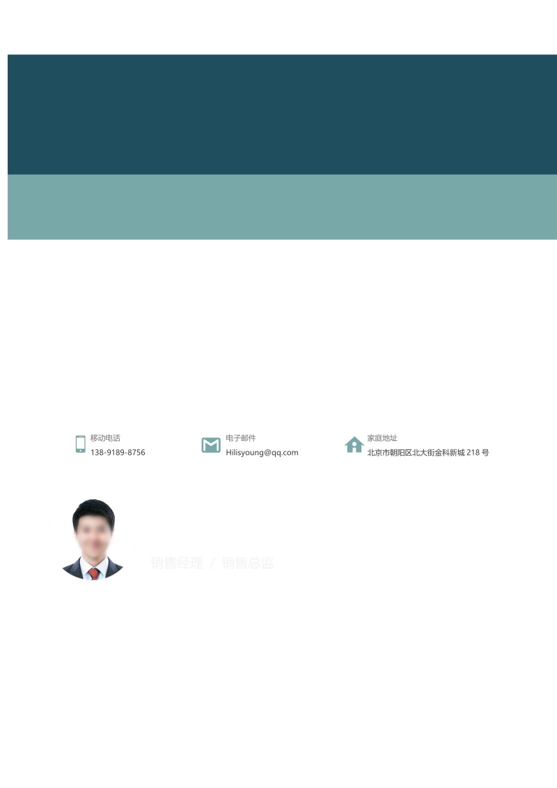 极简时尚风格市场营销求职简历WORD模板14