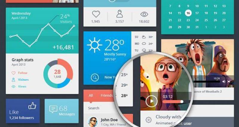 Psd平面UI套件模板Vol1