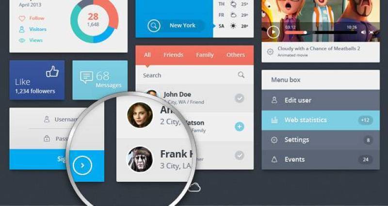 Psd平面UI套件模板Vol1