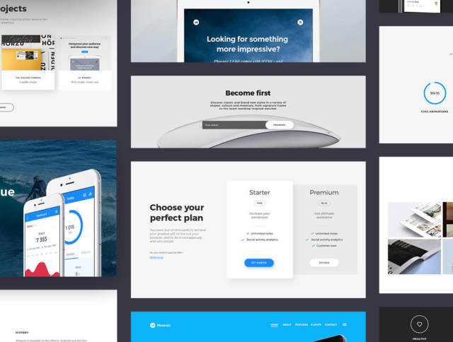 准备使用HTML5组件的大量收藏,Phoenix Startup UI Kit Pro 准备使用HTML5组件的大量收藏,Phoenix Startup UI Kit Pro