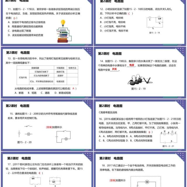 部编版九年级物理全册电路图课件PPT模板 部编版九年级物理全册电路图课件PPT模板