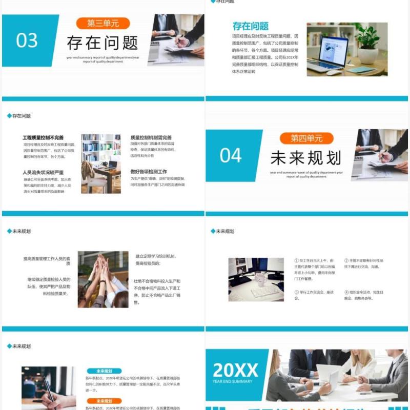 质量部年终总结报告动态PPT模板