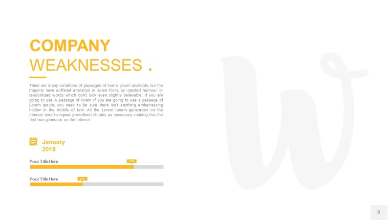 彩色SWOT图表PPT2