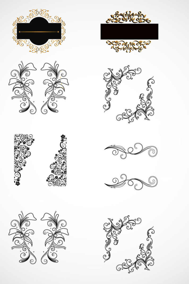 欧式花纹素材下载