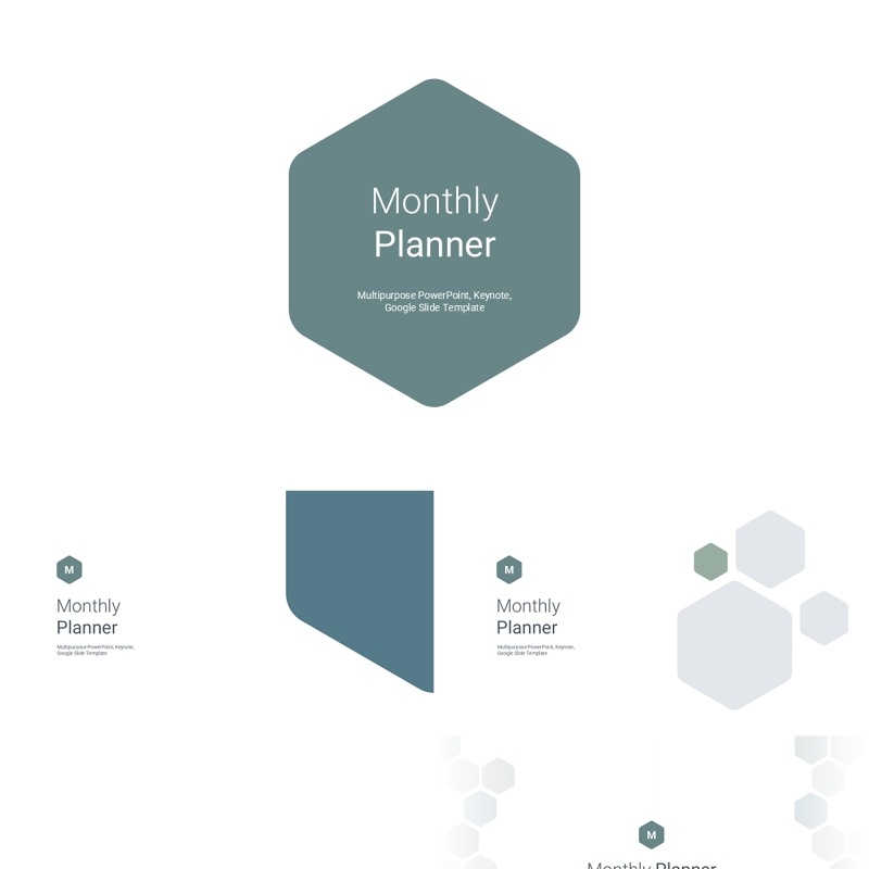 灰色月度计划规划工作汇报PPT动态模板可插图Monthly Planner animation