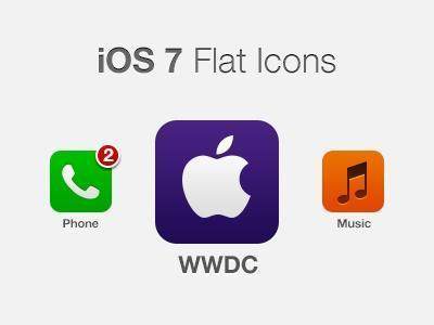 iOS7新平面风格图标数枚(含PSD源文件下载) iOS7新平面风格图标数枚(含PSD源文件下载)