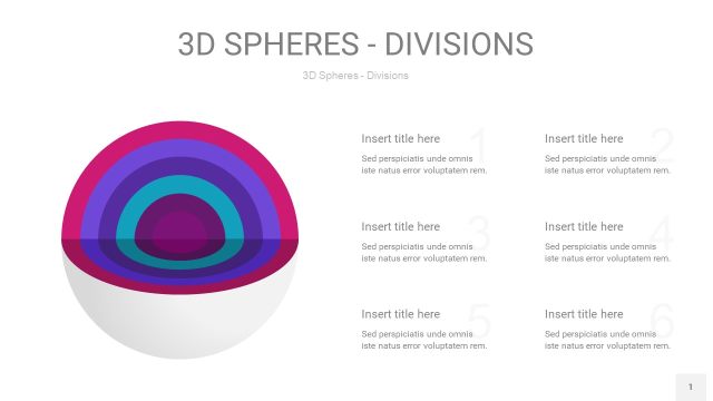 青紫色3D球体切割PPT信息图1