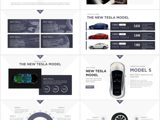 2018特斯拉新能源电动汽车ppt模板