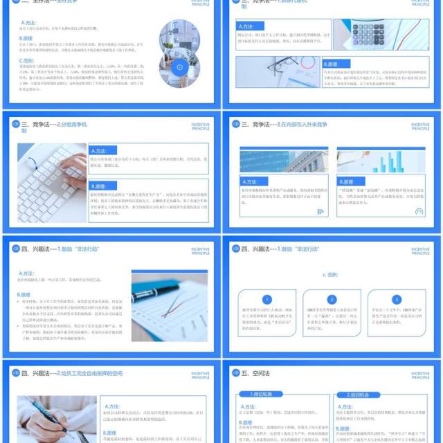 蓝色简约风企业员工激励培训PPT模板