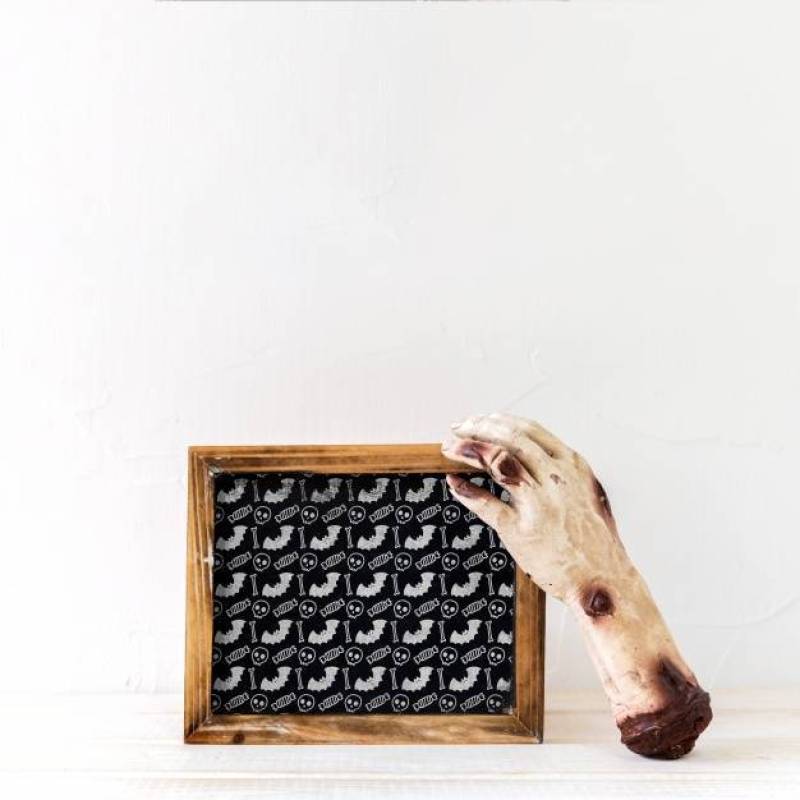 Slate mockup with halloween concept