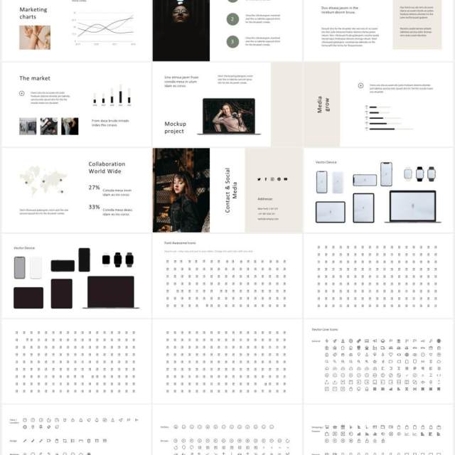 个人简历工作报告图文展示PPT模板LORA - Powerpoint Template 个人简历工作报告图文展示PPT模板LORA - Powerpoint Template