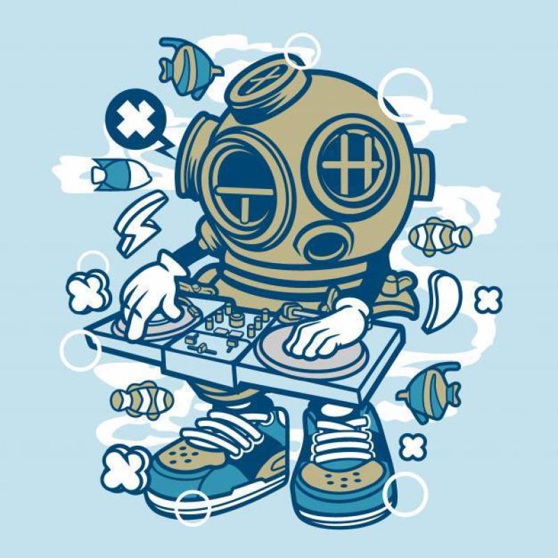 潜水员DJ卡通