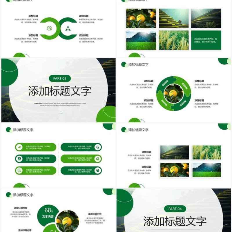 绿色简约风大学生暑假三下乡社会实践PPT模板