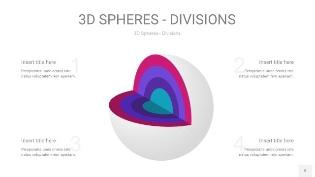 青紫色3D球体切割PPT信息图5