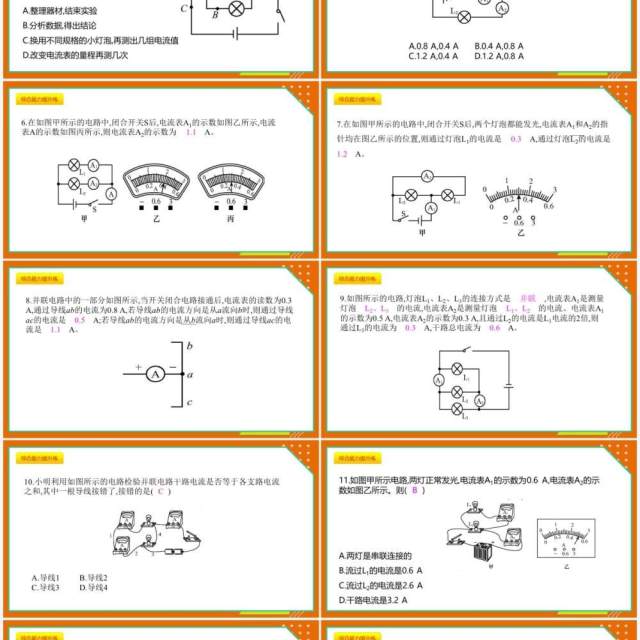 部编版九年级物理全册并联电路中电流的规律课件PPT模板 部编版九年级物理全册并联电路中电流的规律课件PPT模板