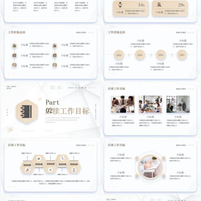 金色商务风工作总结汇报PPT通用模板