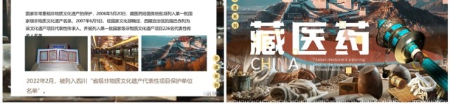 棕色插画简约风非遗系列之藏医药PPT模板 棕色插画简约风非遗系列之藏医药PPT模板