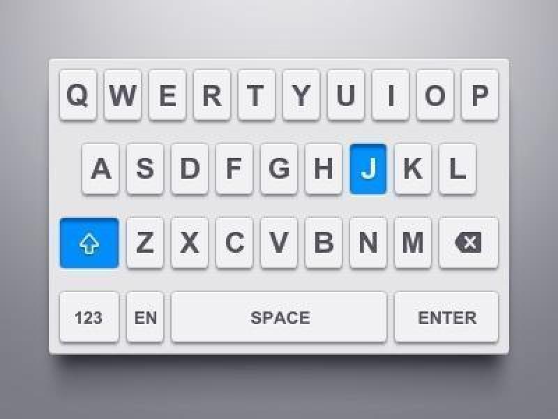 iOS&nbsp;keyboard(PSD)