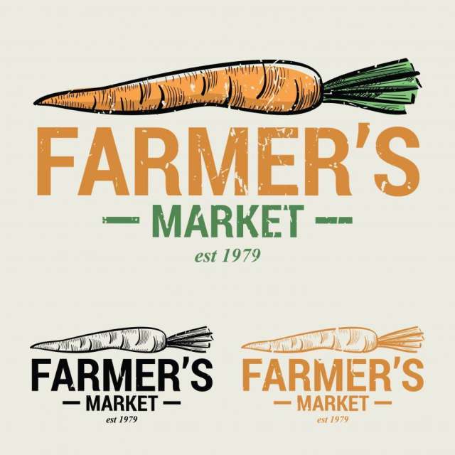 胡萝卜农夫市场标志