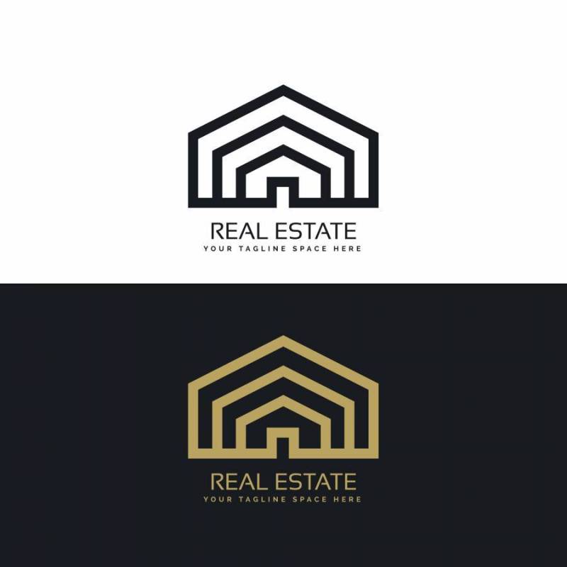 最小的线型房地产标志设计