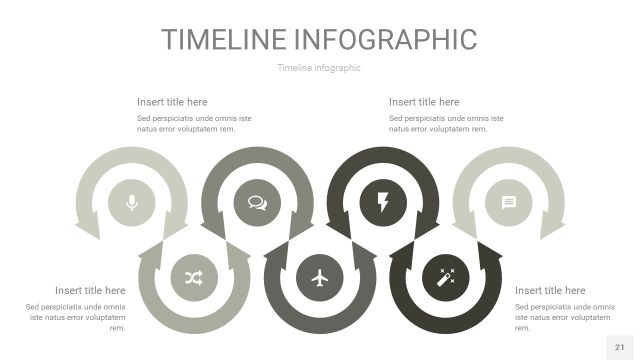 灰色时间轴PPT信息图21