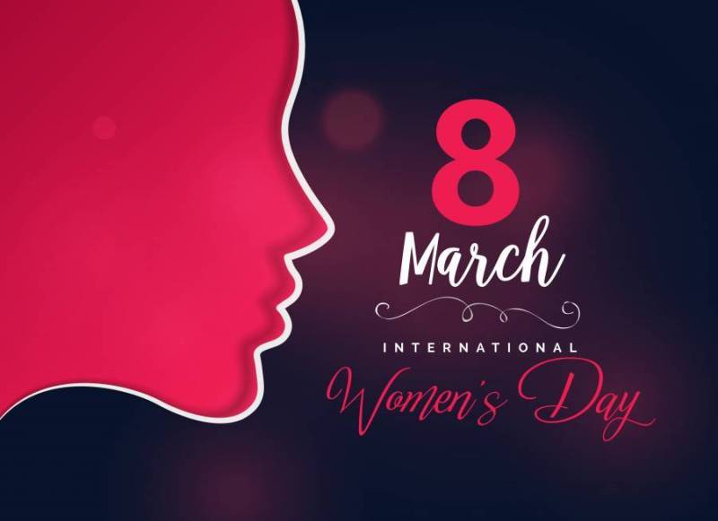 快乐的女人＆＃x27; s天问候设计与女性的脸