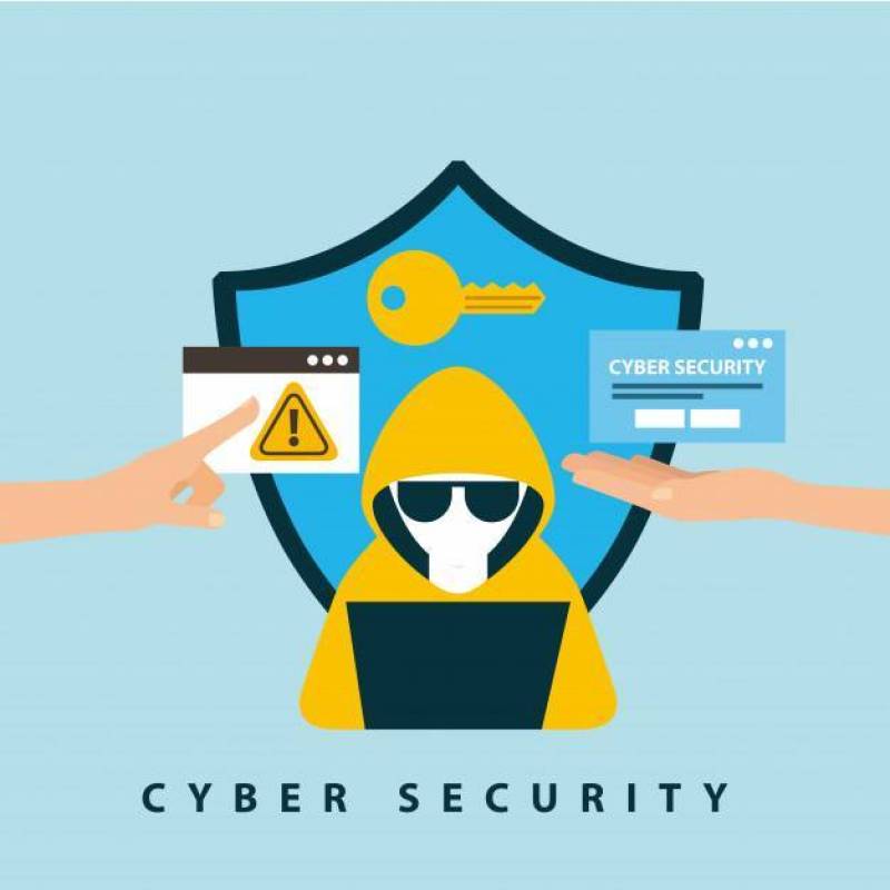 网络安全技术盾保护匙孔黑客计算机危险警告
